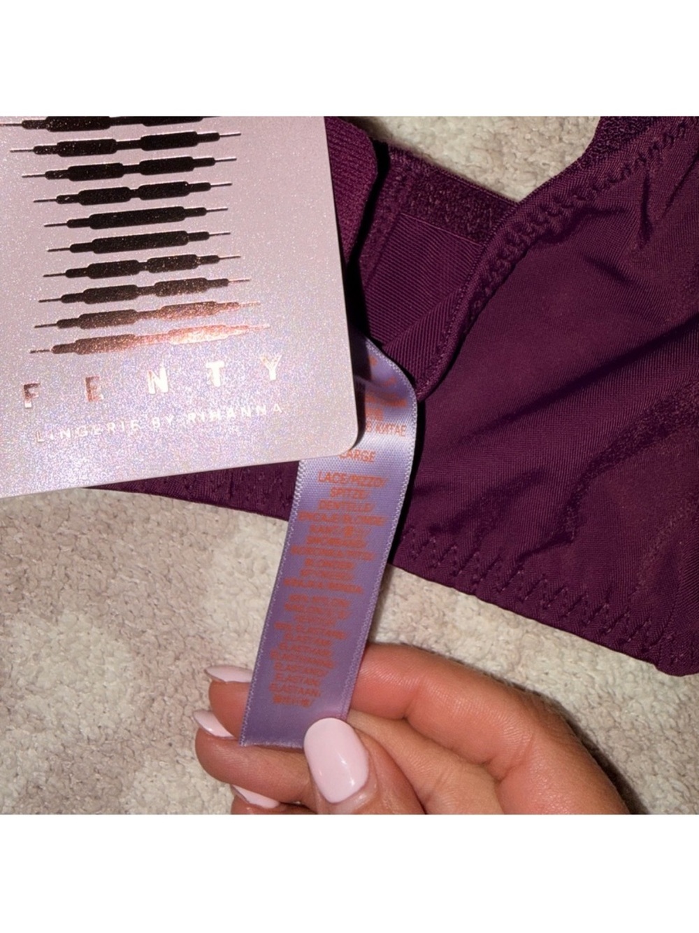 Tagged by Savage High-Neck Bralette in purple LARGE NWT - Picture 5 of 6